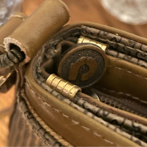 Vintage Charles Jourdan Actif Paris Women's Crossbody Bag in Brown and Gray Tan - Picture 11 of 15